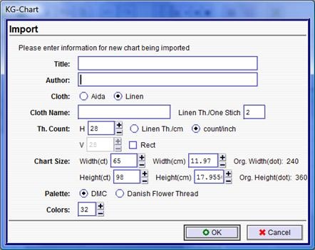 Cross Stitch Thread Conversion Chart